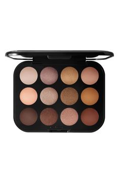 MAC Cosmetics Connect in Color 12-Pan Eyeshadow Palette | Nordstrom Mac Eyeshadow Palette, Mac Cosmetics Eyeshadow, Burnt Yellow, Arch Brows, Mac Eyes, Fill In Brows, Nude Eyeshadow, Mac Eyeshadow, Dark Chocolate Brown