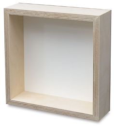 an empty wooden box on a white background