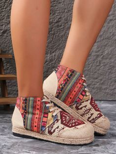 Experience the perfect blend of style and comfort with Vintage Vibes: Women's Summer Linen High Top Casual Shoes. These high top shoes are made with lightweight and breathable linen Summer Lace-up Canvas Shoes, Comfortable High-top Summer Canvas Shoes, Lace-up Canvas Shoes For Summer, Beige Casual Canvas Shoes, Comfortable Ankle-high Summer Sneakers, Casual Ankle-high Canvas Shoes For Summer, Summer Canvas Shoes With Flat Heel, Summer Fabric Canvas Shoes With Flat Heel, Casual Ankle-high Canvas Shoes For Spring