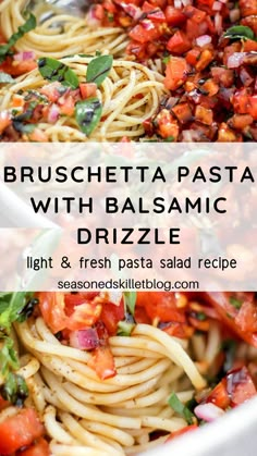 Bruschetta Pasta Salad Fresh Summer Pasta, Bruschetta Pasta Salad, Pasta Side Dish, Fresh Bruschetta, Bruschetta Pasta, Pasta Side, Spaghetti Pasta