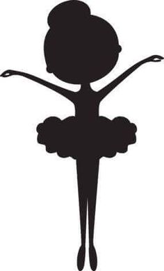 a black and white silhouette of a ballerina