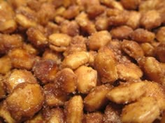 close up view of nuts that have been cooked