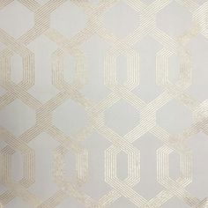 a white and gold wallpaper with an abstract design on the back drop in metallic foil