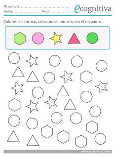 an activity sheet with different shapes and sizes