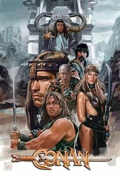 Barbarian Movie, Conan The Barbarian 1982, Theater Posters, Heroic Fantasy, Conan The Barbarian, Red Sonja, Alternative Movie Posters, Movie Poster Art, Fantasy Movies