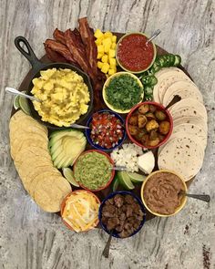 a platter filled with different types of food