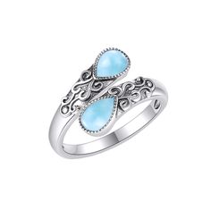 PRICES MAY VARY. 💞 Design Meaning 💞——Showcasing Victorian jewelry style, the vintage floral design adds an extra layer of mystery to the Larimar ring, where the sterling silver and Larimar complement each other perfectly. 💞 Material 💞—— Larimar ring is made of 925 sterling silver.Nickel-free, Lead-free, Cadmium-free and Hypoallergenic . 💞 Size 💞—— Larimar Ring Size: # 7, Pink opal size:6mm，adjustable.Pink opal Vintage ring suitable for sisters, friends, daughters 💞 Great Gifts 💞—— Larima Turquoise Larimar Ring Gift, Gift Turquoise Larimar Ring, Oval Silver Larimar Turquoise Ring, Turquoise Larimar Ring In Silver, Unique Silver Larimar Rings, Vintage Spoon Rings, Black Onyx Ring, Black Jewelry, 925 Silver Jewelry