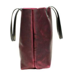 Burgundy Extra Large Leather Tote by Kerry Noël. Keychain Loop, Leather Laptop Tote, Laptop Tote, Grain Texture, Smart Phones, Leather Hide, Leather Laptop, Aging Beautifully, Leather Texture