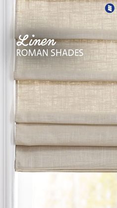 (paid link) Best Curtains, Shades, Blinds. The 23 linen curtains, wood blinds, natural shades, and brass rods ... We love the idea of using acrylic drapery rods because it isn't your typical ... Farmhouse Roman Shades, Roman Shades Living Room, Roman Shades Kitchen, Kitchen Shades, Linen Roman Shades, Farmhouse Window Treatments, Roman Curtains, Minimalist Living Room Decor, Window Treatments Living Room