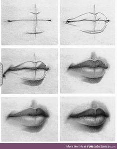 an instagram page showing how to draw lips