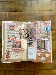 Vintage style junk journal! Junk Journal Spreads, Junk Journal Cover Ideas, Journal Inspiration Writing, Creative Journaling, Journal Spreads, Junk Journal Pages, Journal Inspo, Visual Journal, Creative Journal