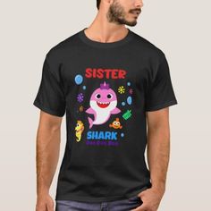 Funny Sister Shark Doo Doo Doo Sister Shark Birthd T-Shirt Mommy Shark, Baby Shark Birthday, Funny Mothers Day Gifts, Doo Doo, Custom Easter, Shark Shirt, Sisters Funny, Shark T Shirt, Shark Birthday