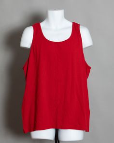 90s 00s men's sleeveless solid red tank top. Looser/wider fit. JERZEES size - XL vintage pre-owned cotton Cheap Red T-shirt For Playwear, 90s Style Cotton Vest Tank Top, 90s Style Cotton Tank Top Vest, Red Tank Top For Streetwear In Summer, Red Tank Top For Summer Streetwear, Red Cotton Tank Top For Streetwear, Relaxed Fit Tank Vest Top, 90s Style Cotton Vest Top, 90s Style Cotton Sleeveless Tank Top