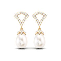 Product Details Radiate trendiness and chic style with Freshwater Pearl Contemporary Earrings, featuring divine drop-shaped pearls for an exquisite look. Product Information SKU SHP-EARRINGS062210030 Weight 1.44 gm (Approximate) FRESHWATER PEARL INFORMATION No.of Stones 2 Pieces Total Weight 5.48 Carat (Approximate) Dimension(approx) Drops-6X9 mm-2 Pcs Color White Cut Brilliant Shape Drops Setting Type Bead-Set Quality Grade AAA DIAMOND INFORMATION No.of Stones 80 Pieces Total Weight 0.56 Carat Classic White Teardrop Earrings With Diamond Accents, Luxury Pear-shaped Pearl Drop Bridal Earrings, Elegant White Diamond Earrings, Elegant Pear-shaped Pearl Earrings With Diamond Accents, White Teardrop Earrings For Formal Events, White Elegant Teardrop Earrings, Elegant Pear Shaped Diamond Pearl Earrings, Luxury White Drop Teardrop Earrings, Elegant Yellow Gold Teardrop Earrings With Pearl Drop