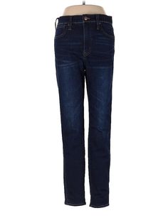 Madewell Jeans Size: 28 Blue Bottoms - used. 70% COTTON, 28% POLYESTER, 2% ELASTANE, Dark Wash, Solid, Cropped, High Rise | Madewell Jeans - High Rise: Blue Bottoms - Size 28 Madewell Jeans, Navy Jeans, High Jeans, Blue Jeans, Madewell, Womens Bottoms, Jeans Size, Women Handbags, High Rise