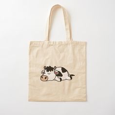 Get my art printed on awesome products. Support me at Redbubble #RBandME: https://www.redbubble.com/i/tote-bag/Cute-lazy-cow-by-Citybubbleds/162074226.P1QBH?asc=u Painted Tote, Cow Painting, Diy Tote Bag, Journal Gift, Toiletry Bags, Mask For Kids, Tote Bag Design, Baby Tshirts