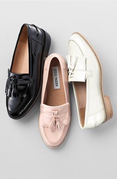 Steve Madden 'Meela' Loafer (Women) How To Wear Loafers Women, How To Wear Loafers, Steve Madden Loafers, Looks Pinterest, Tokyo Street Fashion, Patent Loafers, Skateboarder, Glass Slipper, Soft Grunge