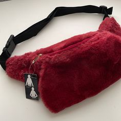 Nwt Statement Style Red Faux Fur Fanny Pack/Bum Bag With Hand Warmer/Muff. Great For Hanging Out At Sporting Events. Adjustable Waist Band - Adjusts Up To 48 Inch Waist. New With Tag Attached. (I Also Have Another Listing In Yellow And Black) Size 16 Inches Long, 7 Inches Wide Fur Belt, Michael Kors Mercer, Denim Handbags, Tapered Leg Jeans, Black Houndstooth, Chain Crossbody Bag, Bum Bag, Black Crossbody, Yellow And Black