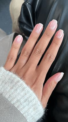 22 Bubble Bath Manicure Ideas That Show Off the Iconic Nail Color Getting A Manicure, Dipped Nails Natural, Dip Nails French Manicure, Clean Manicure Classy, Opi French Manicure Colors, Bubble Bath French Nails, Bubble Bath Nail Color, Bubble Bath Opi Nails, Bubble Bath Gel Nails