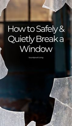 If opening a window quietly isn't feasible, you might consider breaking the glass as an alternative, though the noise often serves as a deterrent. Fortunately, there are quiet and safe techniques to break a window effectively. #BreakingWindows #WindowHacks #DoItQuietly White Noise Machines, Soundproofing Material, Window Breaker, Broken Window, Punch Tool, Broken Glass