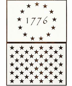 two pictures with stars on them and the number seventy