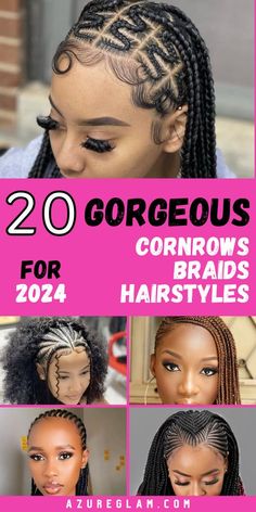 Elevate your hair game with Cornrows Braids Hairstyles 2024. Our collection of cornrows braids hairstyles is a testament to creativity and style. With options for black women, kids, and more, you can choose from short, simple designs to intricate styles with beads. Embrace the art of braiding and make a fashion statement in 2024 with cornrows braids hairstyles that exude confidence and beauty. Designed Cornrows Black Women, New Cornrow Hairstyles 2023, Braided Cornrow Hairstyles 2024, Cornbraids Hairstyles Black Women 2021, Latest Cornrow Hairstyles 2023, Short Natural Cornrow Hairstyles, Cornrow Hairstyles 2024, 2024 Cornrow Braids, Simple Braids For Black Women Cornrows