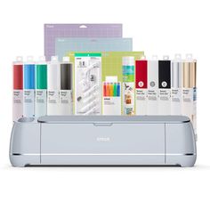 the cricut machine has many different items on it