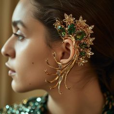 Each pair of earrings is carefully crafted to ensure a high quality finish. Luxury Wedding Ear Cuff For Pierced Ears, Unique Clip-on Earrings For Wedding, Unique Single Earring For Festive Occasions, Luxury Ear Cuff With Matching Earrings As Gift, Unique Single Earring For Formal Occasions, Gold Designs, Western Jewelry, Handcrafted Earrings, Bad Hair Day