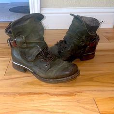 Questions? Leave A Comment Below! Hippie Boots, Green And Purple, Bootie, Bootie Boots, Ankle Boots, Free People, Size 7, Lace Up, Women Shoes