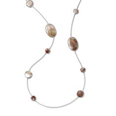 Sliced ovals of brown shell punctuate this delicate chain necklace, crafted in 925 silver. The highly polished surface of each station reflects light to create holographic color effects. The tones are rich but also neutral enough to pair well with practically any outfit. 
• Sterling Silver 
• Gemstones: Brown Shell 
• Length: 37" Candy Brown, 18k Gold Necklace, Bangle Ring, Station Necklace, Shell Jewelry, Gold Polish, Polish Jewelry, Ring Necklace, Silver Necklaces