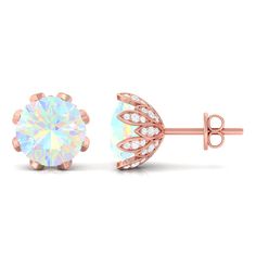 Product Details These solitaire stud earrings feature stunning Ethiopian opals paired with sparkling Diamond. The opals, known for their unique play of color, are set in a simple and elegant design, making them a perfect addition to any jewelry collection. The Diamond stones provide additional brilliance, making these earrings truly stand out. The earrings are crafted in gold, ensuring durability and long-lasting wear. The stud style makes them a versatile choice, suitable for both casual and fo Stud Style, Solitaire Studs, Sparkle Diamonds, Diamond Stone, Ethiopian Opal, Opal, Jewelry Collection, Rose Gold, White Gold