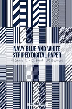 navy blue striped digital paper with diagonal stripes