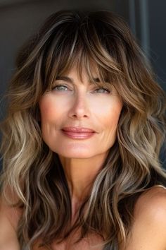 Style Bangs, Shaggy Haircuts, Stunning Hairstyles, Bangs With Medium Hair, Hairstyles For Women Over 50