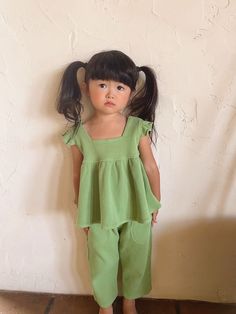 Waffle Fabric, Stylish Kids, Kids Pants, 인물 사진, Wide Pants, Toddler Girl Outfits