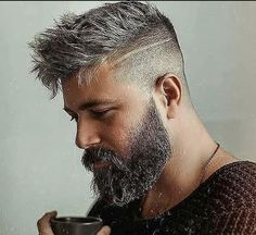 Side Fade, Beard Images, Beard And Mustache Styles, Long Beard Styles, Older Mens Hairstyles, Gents Hair Style