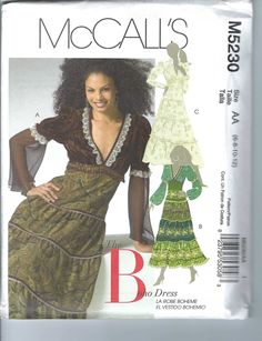 a woman's dress and top sewing pattern from the misses book, mccall's