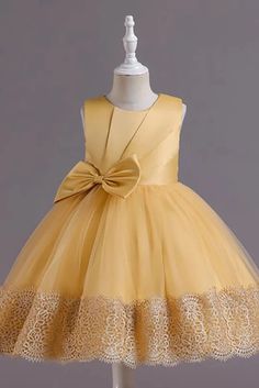 Princess Sleeveless Tulle Knee Length Flower Girl Dress with Lace, Gir – Uniquedresss Gold Sleeveless Princess Dress For Dress-up, Yellow Sleeveless Tutu Dress For Wedding, Yellow Sleeveless Pageant Dress, Elegant Sleeveless Gold Princess Dress, Elegant Gold Sleeveless Princess Dress, Gold Princess Sleeveless Dress, Princess Style Sleeveless Gold Dress, Gold Sleeveless Tulle Princess Dress, Yellow Sleeveless Princess Dress