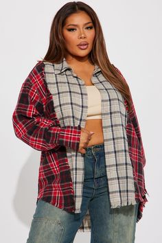 Available In Red/combo. Plaid Shirt Long Sleeve Button Down Collar Color Block Raw Hem Non Stretch Disclaimer: Plaid Placement Will Vary. Self: 50% Polyester 50% Cotton Contrast: 100% Polyester Imported | Play Ball Plaid Shirt in Red size 2X by Fashion Nova Red Relaxed Fit Collared Flannel Shirt, Red Flannel Collared Shirt, Red Cotton Flannel Long Sleeve Shirt, Red Cotton Long Sleeve Flannel Shirt, Plaid Long-sleeve Top With Button Closure, Play Ball, Button Down Collar, Plaid Shirt, Color Block