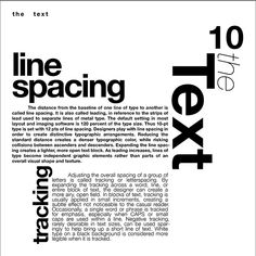 an advertisement for the text line spacing next to it is in black and white