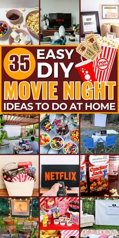 the ultimate collection of easy diy movie night ideas to do at home