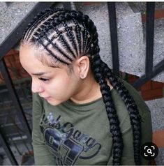 Braiding Cornrows, Two Braid Hairstyles, Unique Braids, Braided Hairstyles For Black Women Cornrows, Crop Hair, African Hair Braiding Styles, Box Braids Styling, Natural Curls Hairstyles, Girls Hairstyles Braids