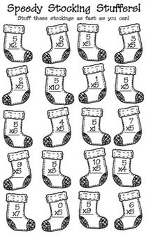 a printable christmas stocking pattern with the words,'speedy stockings'on it