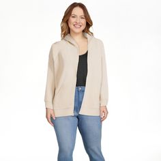 Transition Through The Seasons In Snuggly Style With Terra & Sky's Fleece Hoodie. This Is That Must-Have Jacket That You Will Reach For On The Reg. It Is Plush.... Full Front Zip Soft Fleece Hooded Sweatshirt With Pockets! Gorgeous Papyrus Beige Color To Accent Any Outfit. 60% Cotton / 40% Polyester Plus Size Orange Hoodie, Purple Sweatshirt, Dropped Shoulder Sweatshirt, Green Sweatshirt, Tops Plus Size, Grey Hoodie, Long Sleeve Sweatshirts, Beige Color, Fleece Hoodie