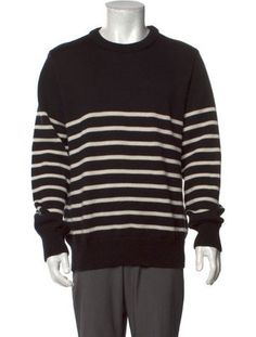 AMI Wool PulloverBlackStripedLong Sleeve with Crew NeckFit:Sweaters by AMI typically fit true to size. Black Wool Crew Neck Sweatshirt, Black Crew Neck Cashmere Sweater, Black Cashmere Sweater With Crew Neck, Black Cashmere Crew Neck Sweater, Black Cashmere Long Sleeve Sweatshirt, Black Long Sleeve Cashmere Sweatshirt, Black Wool Long Sleeve Sweatshirt, Casual Black Wool Sweatshirt, Casual Black Cashmere Top