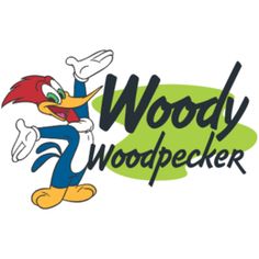 the logo for woody woodpecker, an animated cartoon character from disney's donald duck