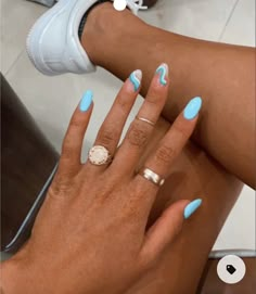 Teal Acrylic Nails, Dance Nails, Kylie Nails, Pink Tip Nails, Cruise Nails, Wave Nails, Beach Nail Designs, Beachy Nails, Teal Nails