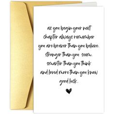 a greeting card with the words as you begin your next daughter always remembers