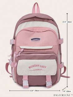 BagForLove - Large Waterproof Laptop Backpack for Teenage Girls, Middle School Students, and Business Travel Product Description Color Pink Strap Type Adjustable Composition 100% Nylon Style Preppy Bag Size Medium Pattern Type Plain Material Polyamide Closure Type Zipper Type Classic Backpack Size Chart INCH CM Handle Height Strap Length Bag Height Bag Width Bag Length 2.4 inch 37.4 inch 17.3 inch 7.9 inch 11.8 inch Handle Height Strap Length Bag Height Bag Width Bag Length 6 cm 95 cm 44 cm 20 cm 30 cm Details Pictures Similar Products h2 { text-align: center; } /* æ¢è¡ */ li{ white-space: normal; word-break: break-all; word-wrap: break-word; } .red-box { width: 100%; display: flex; flex-direction: row; flex-wrap: wrap; justify-content: center; } .red-box > div { width: 190px; height: 25 Large Capacity Pink Nylon Backpack, Large Capacity Nylon Backpack In Pink, Cute Pink Bag For Outdoor Activities, Cute Pink Bags For Outdoor Activities, Pink Nylon Backpack For Daily Use, Pink Nylon Outdoor Backpack, Trendy Pink Nylon Backpack, Cute Pink Backpack For Outdoor Activities, Pink Nylon Backpack For Students