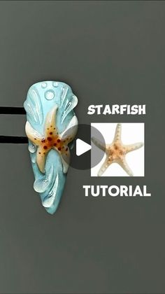 𝑀𝐸𝐿𝐵𝑂𝑈𝑅𝑁𝐸 𝑁𝐴𝐼𝐿 𝐴𝑅𝑇𝐼𝑆𝑇 on Instagram: "3D Starfish tutorial ⭐️⭐️⭐️   #nailvideos #nailart" Star Fish Nail Art, 4d Nail Art, Starfish Nail Art, Weird Nails, Beach Holiday Nails, 3d Star, Crazy Nails