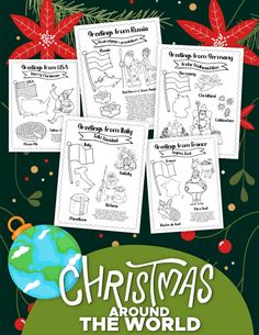 christmas around the world coloring pages for kids to print and color with their own pictures